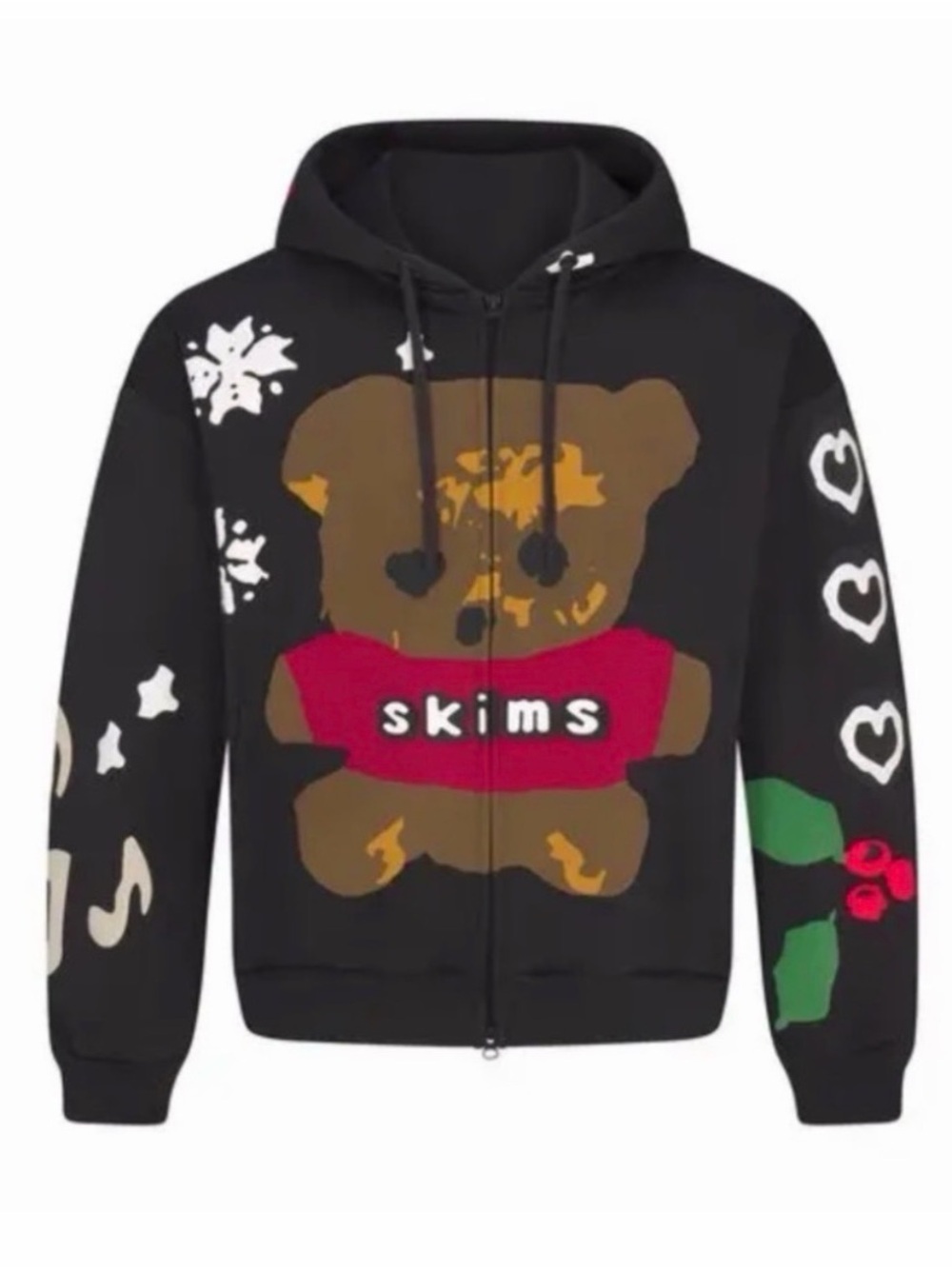 SKIMS x CPFM Heavyweight Fleece Zip Up Hoodie Large NWT Onyx Teddy Bear
